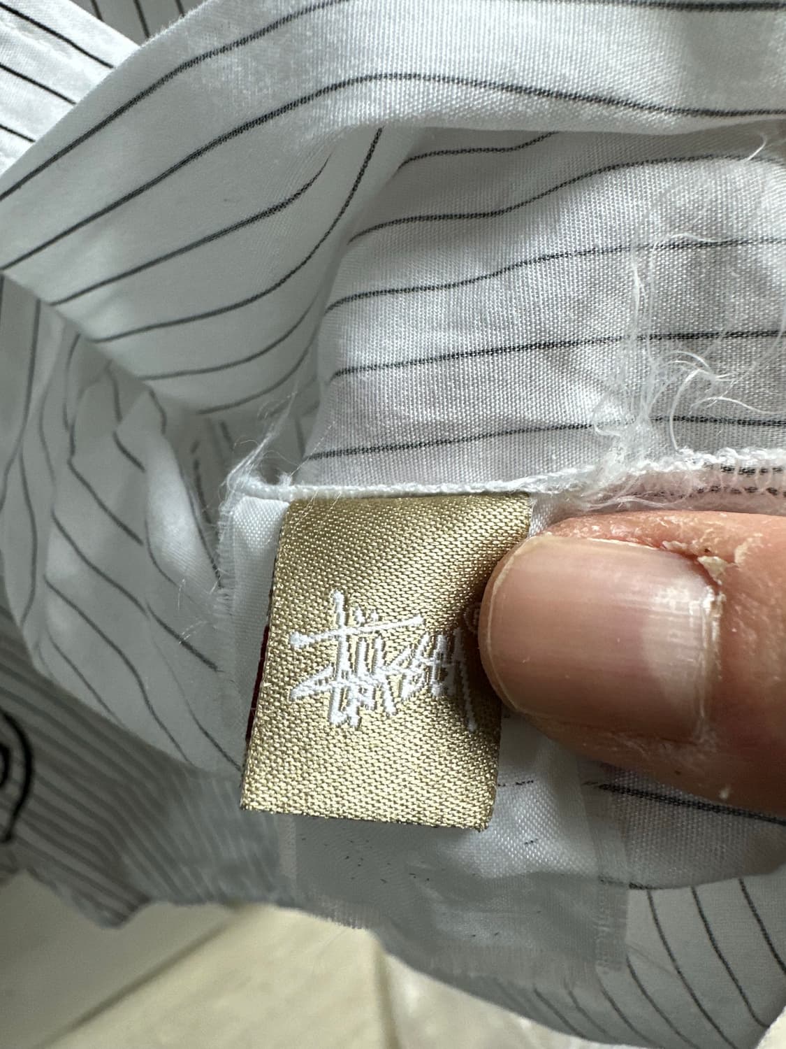 STUSSY 스투시 스트라이프 그래픽 반팔 셔츠 L 상품이미지9