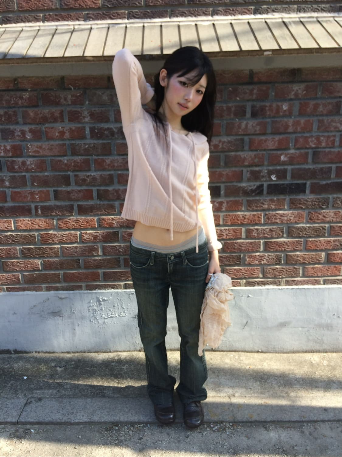 pink collar knit top 상품이미지2