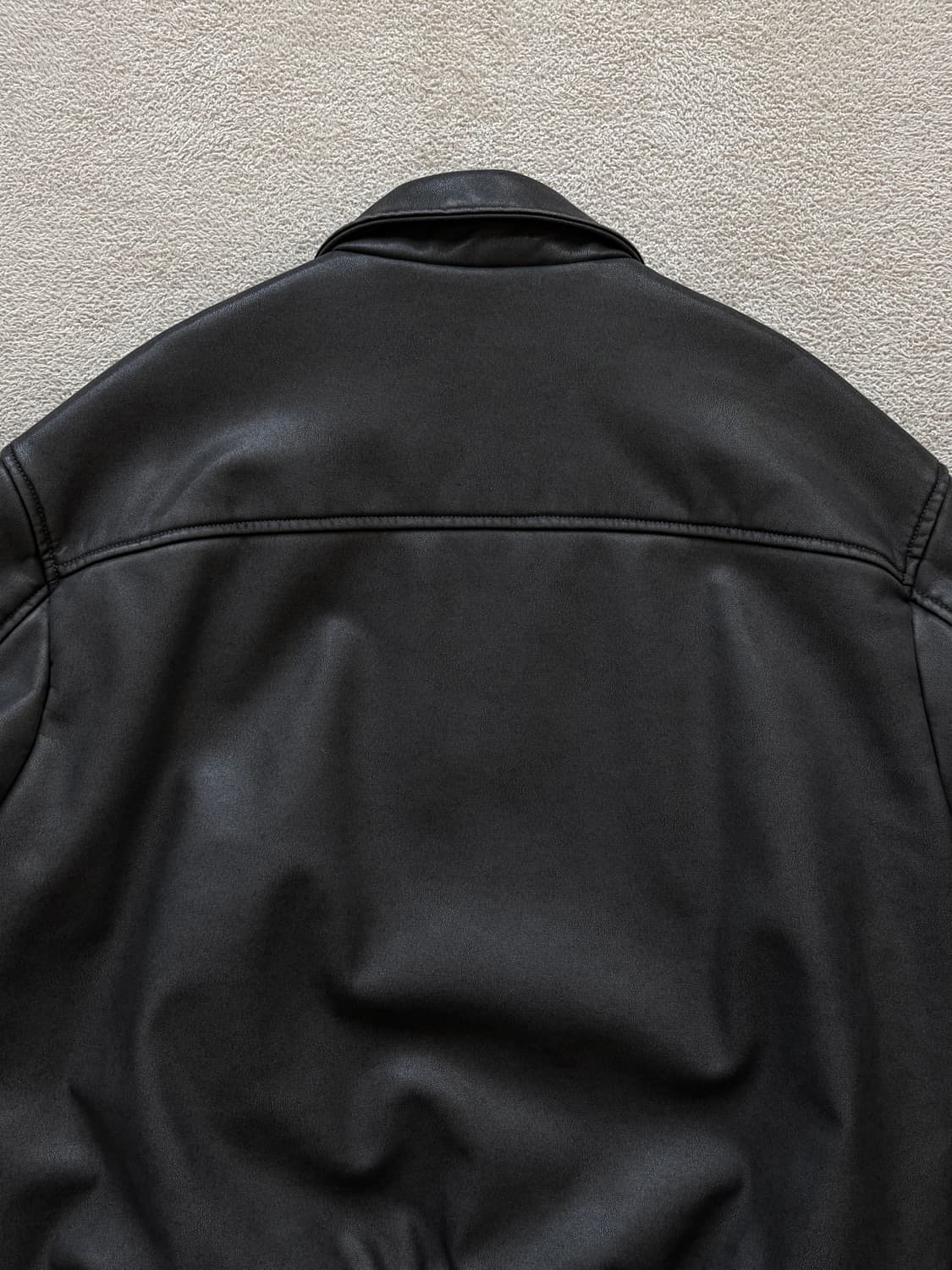 SPAO 신세틱레더 인슐레이트 워싱 블루종 상품이미지4