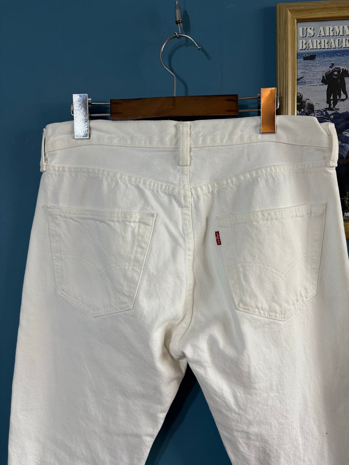 00‘s Levis 501 white denim pant. 상품이미지9