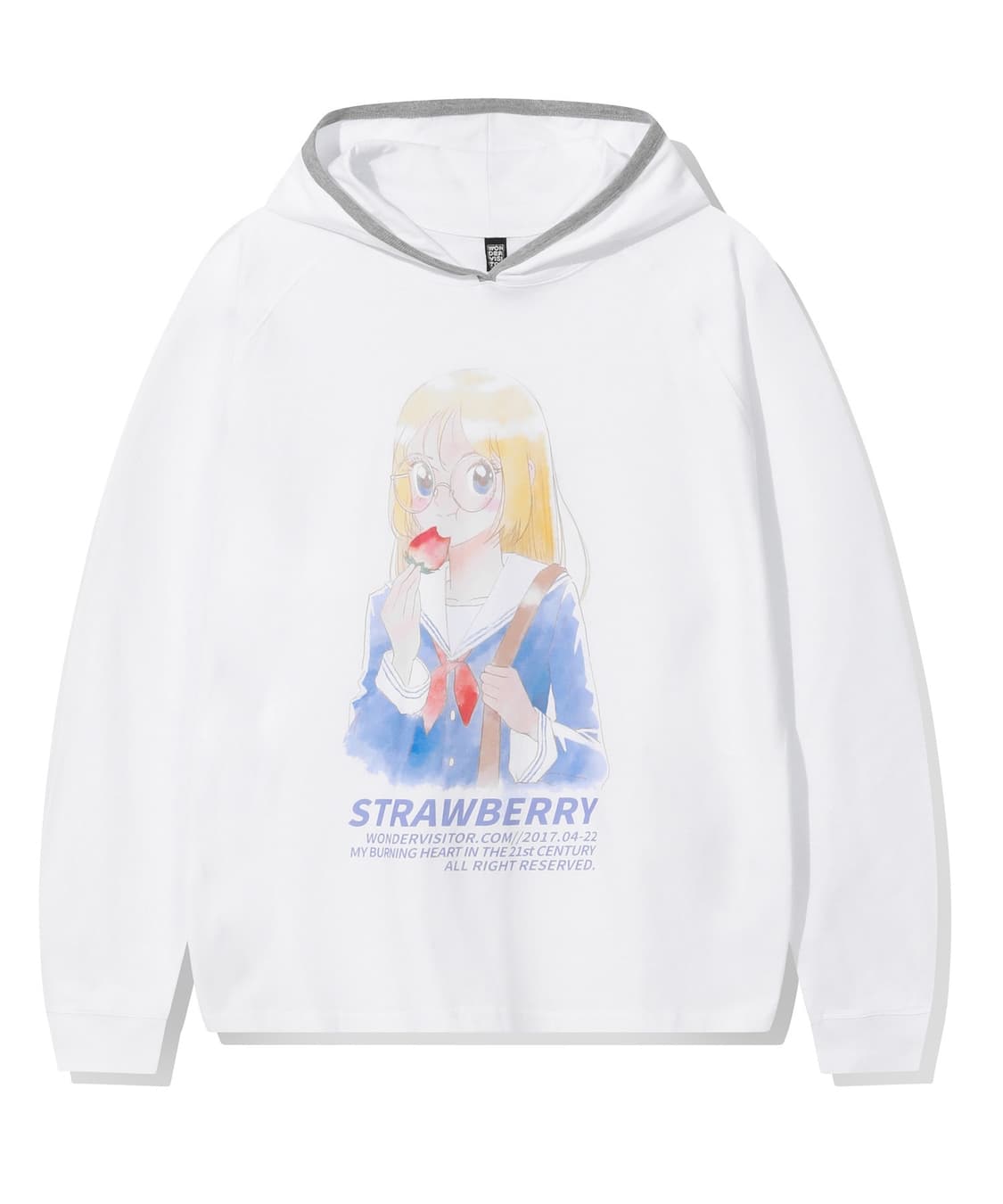 wondervisitor YURINA School Raglan Hoode 상품이미지1