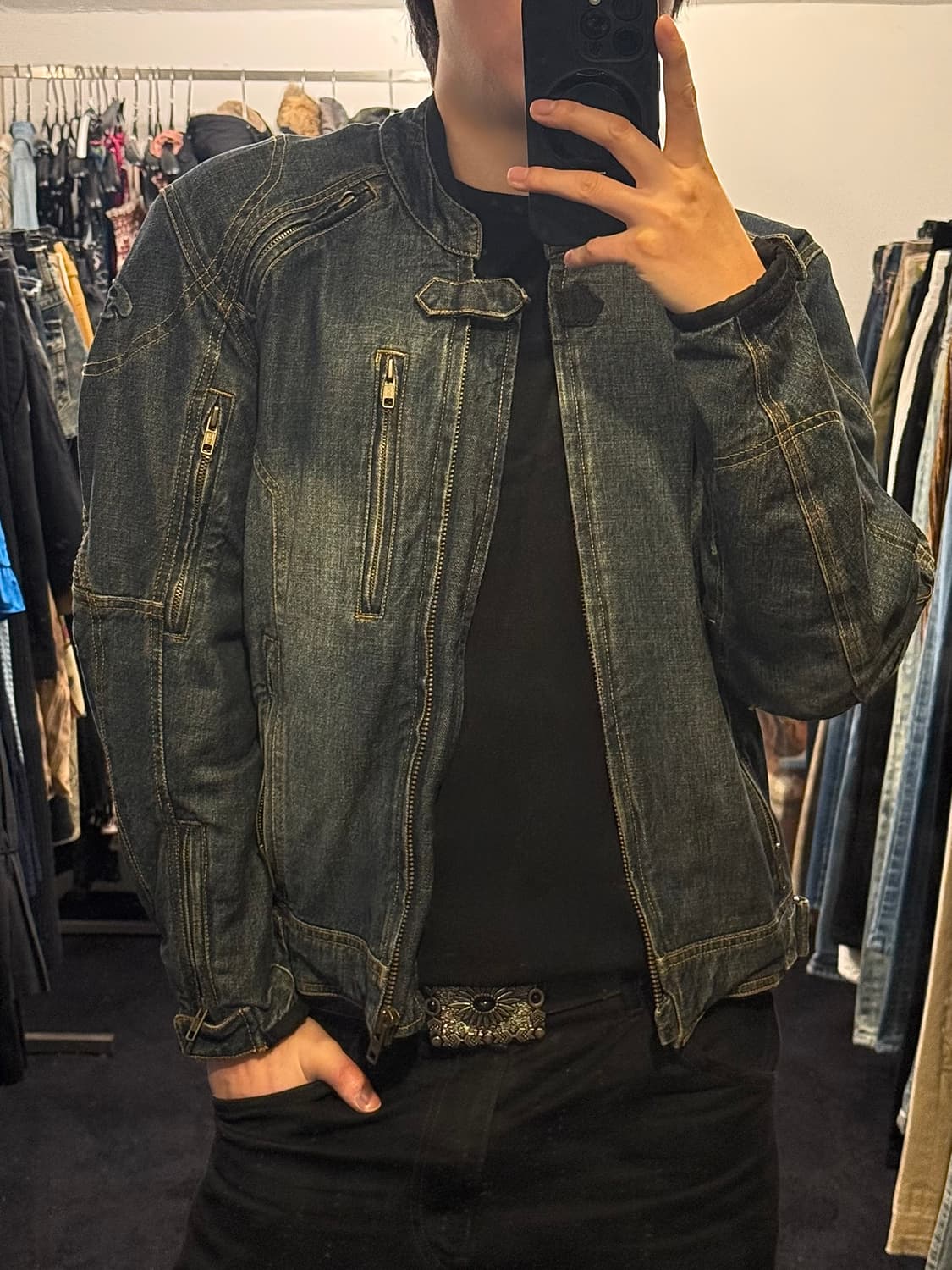 KOMINE TOKYO 코미네 도쿄 일본 빈티지 라이더 바이커 데님 중청 상품이미지1