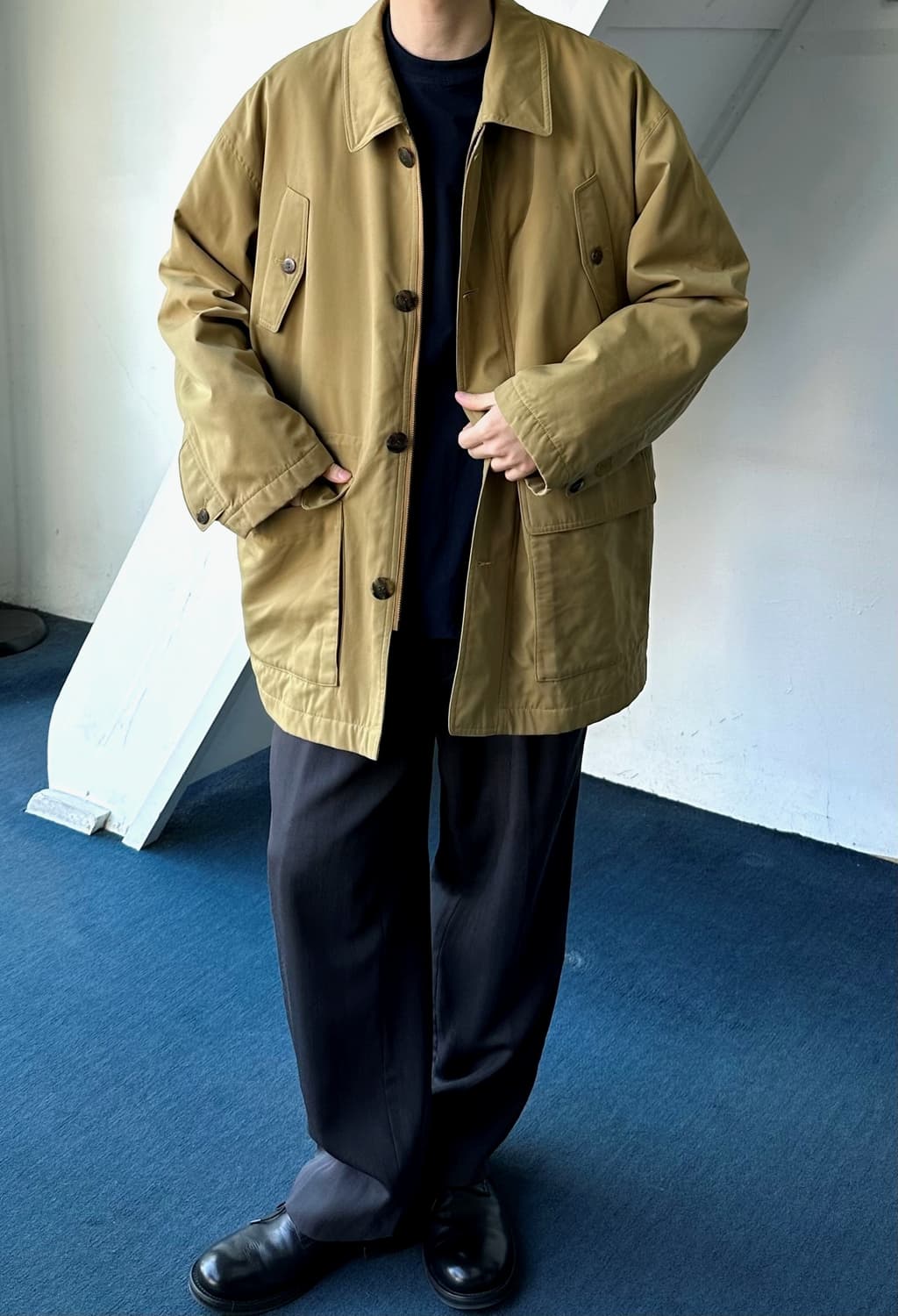 Soft fabric design mil coat 상품이미지2