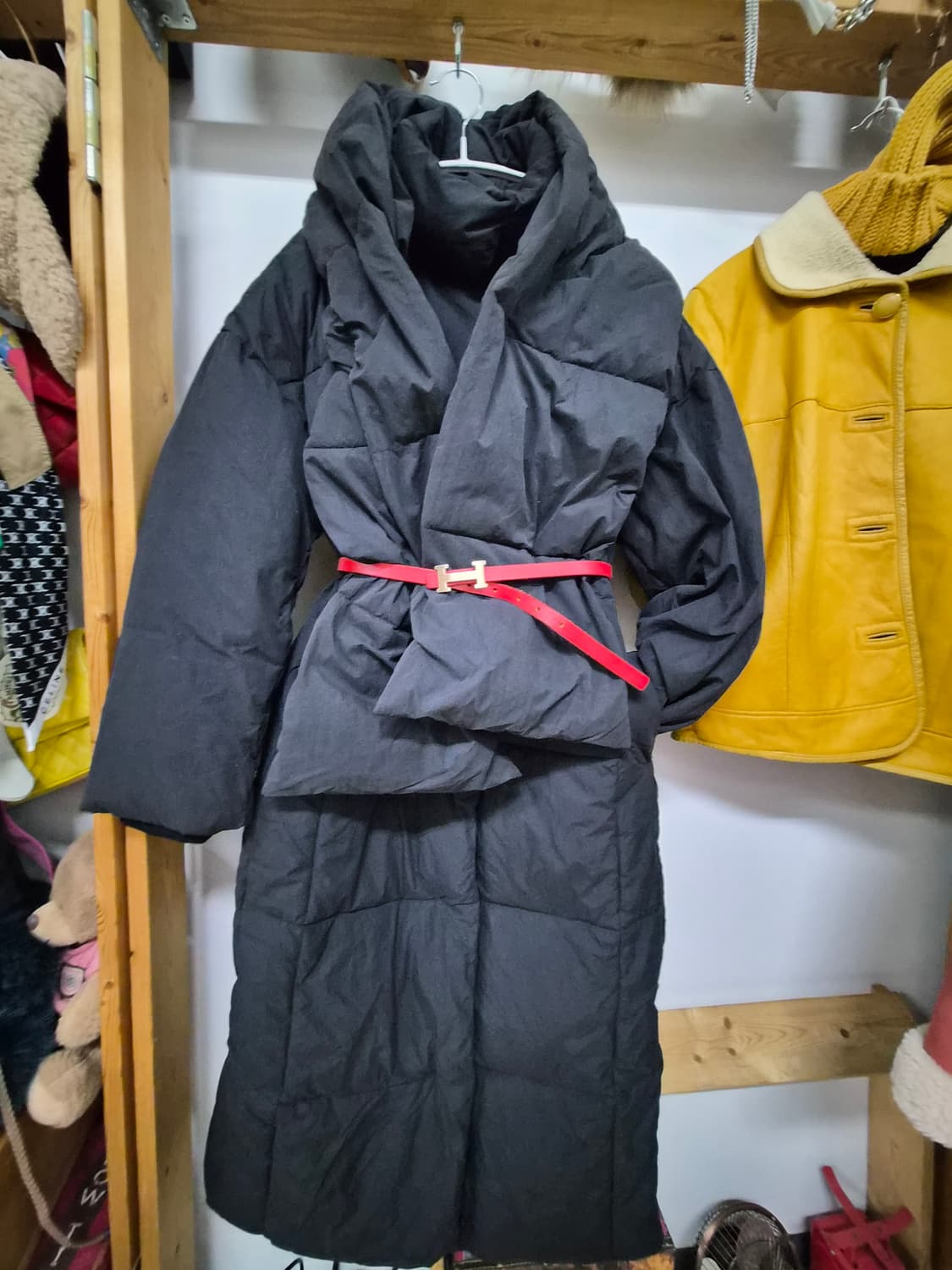 자라 워터프루프 머플러 롱패딩 상품이미지6