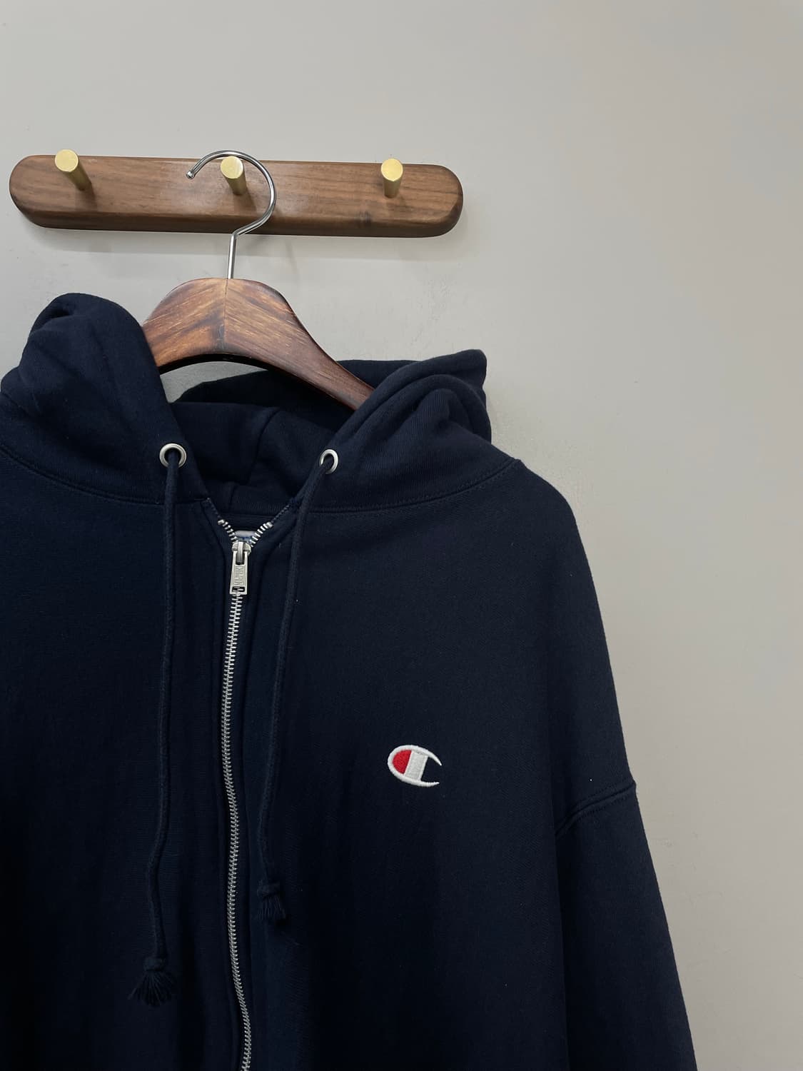챔피온 리버스 위브 네이비 후드집업 H1352 상품이미지3
