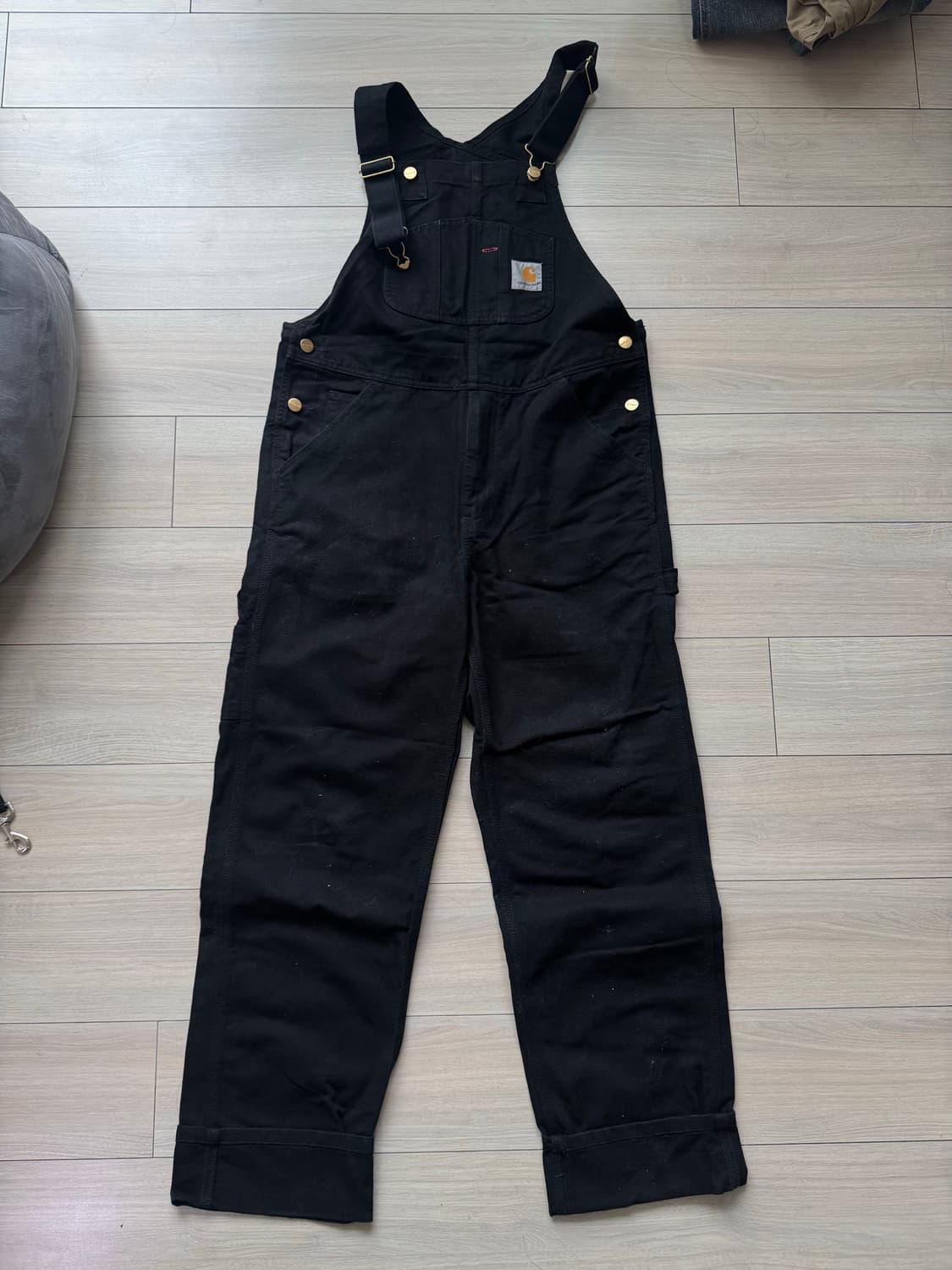 칼하트 wip 오버롤 블랙 30x32 사이즈 상품이미지4