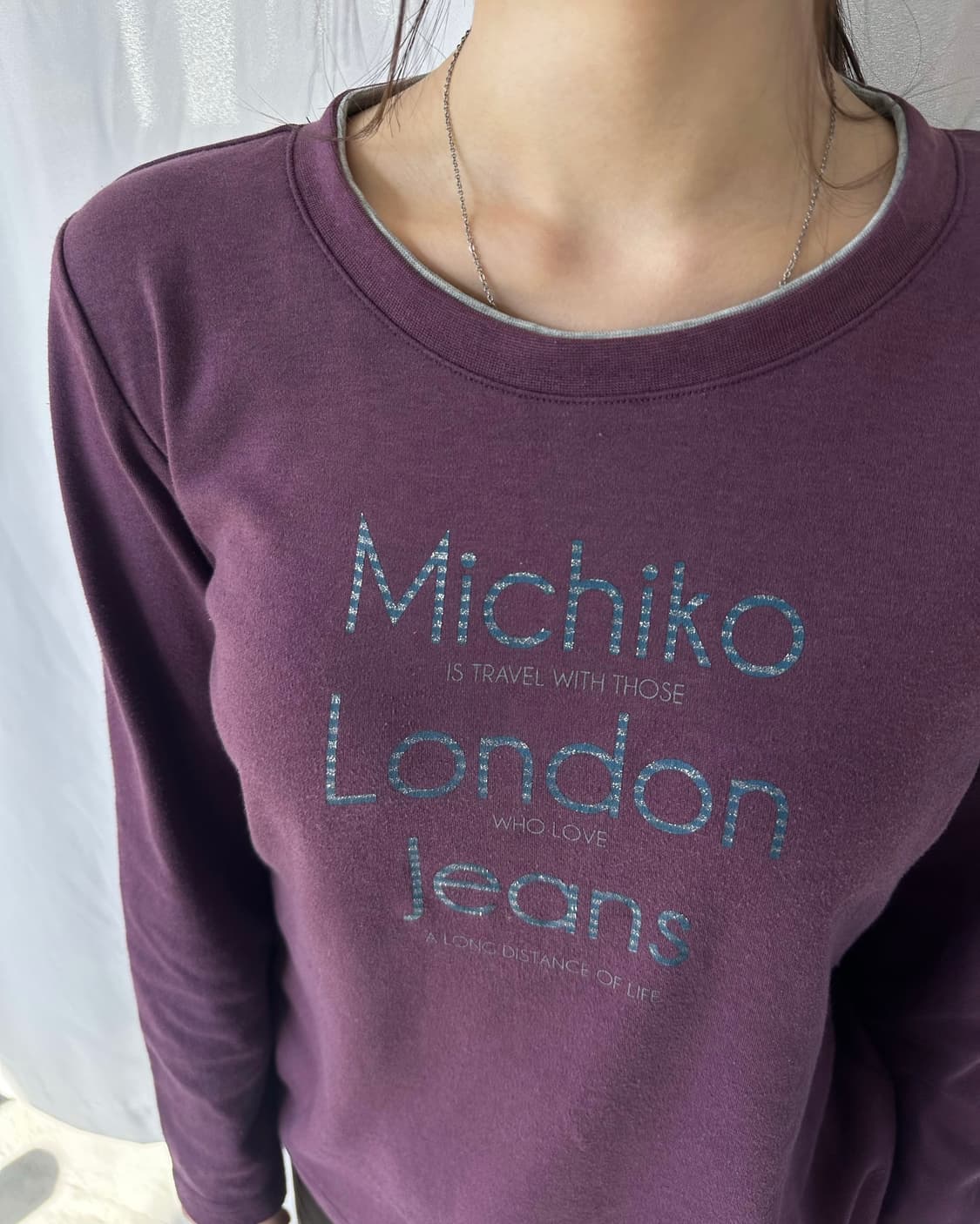 Michiko London Jeans 퍼플 티셔츠  상품이미지3