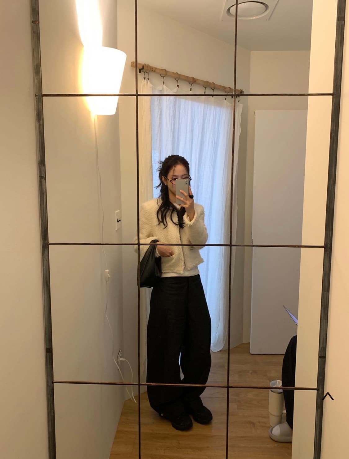 트위드 자켓 화이트 상품이미지1