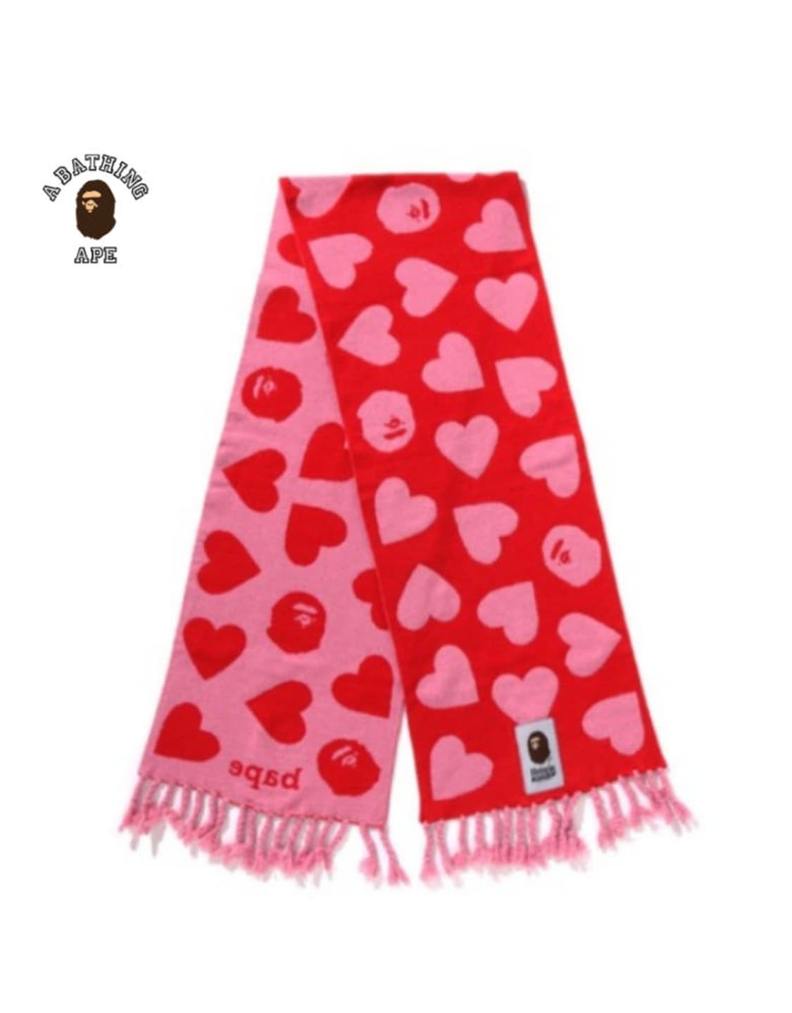 베이프 하트 목도리 머플러 아이브 레이 착용 상품이미지2