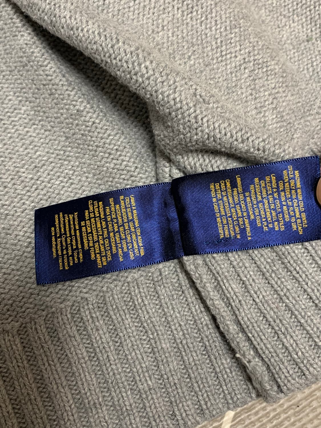 폴로 빅포니 니트집업 그레이  상품이미지7