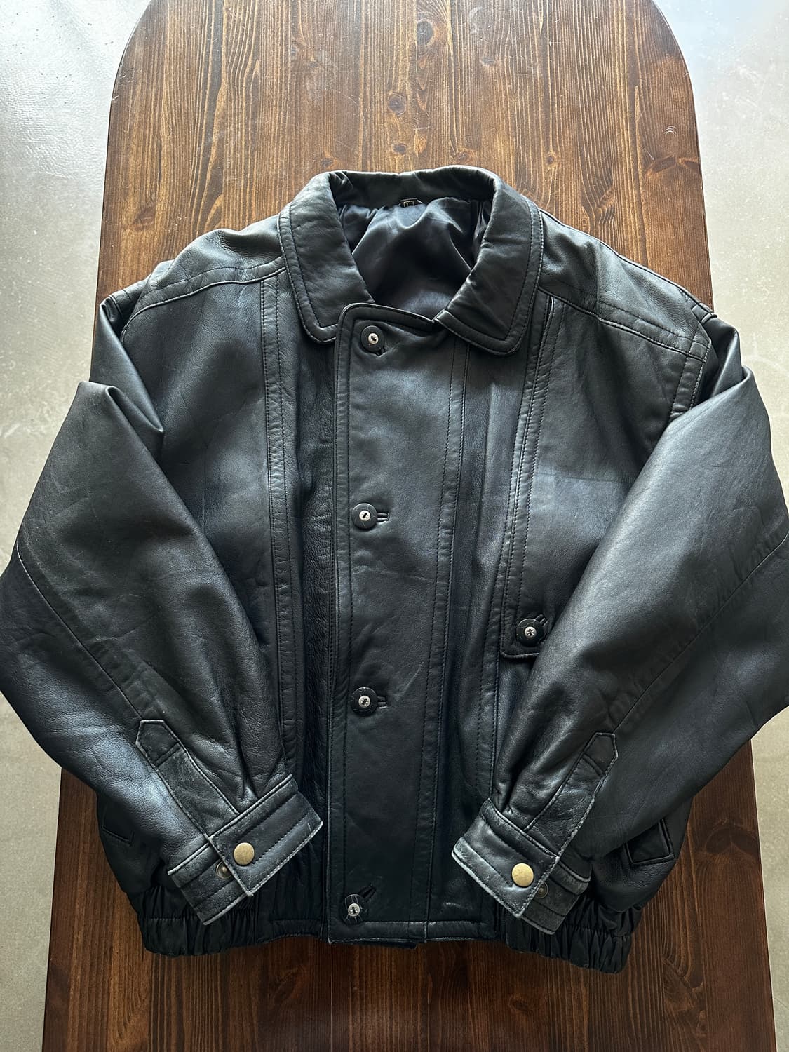 90s 재패니즈 양가죽 레더 봄버 자켓 상품이미지4