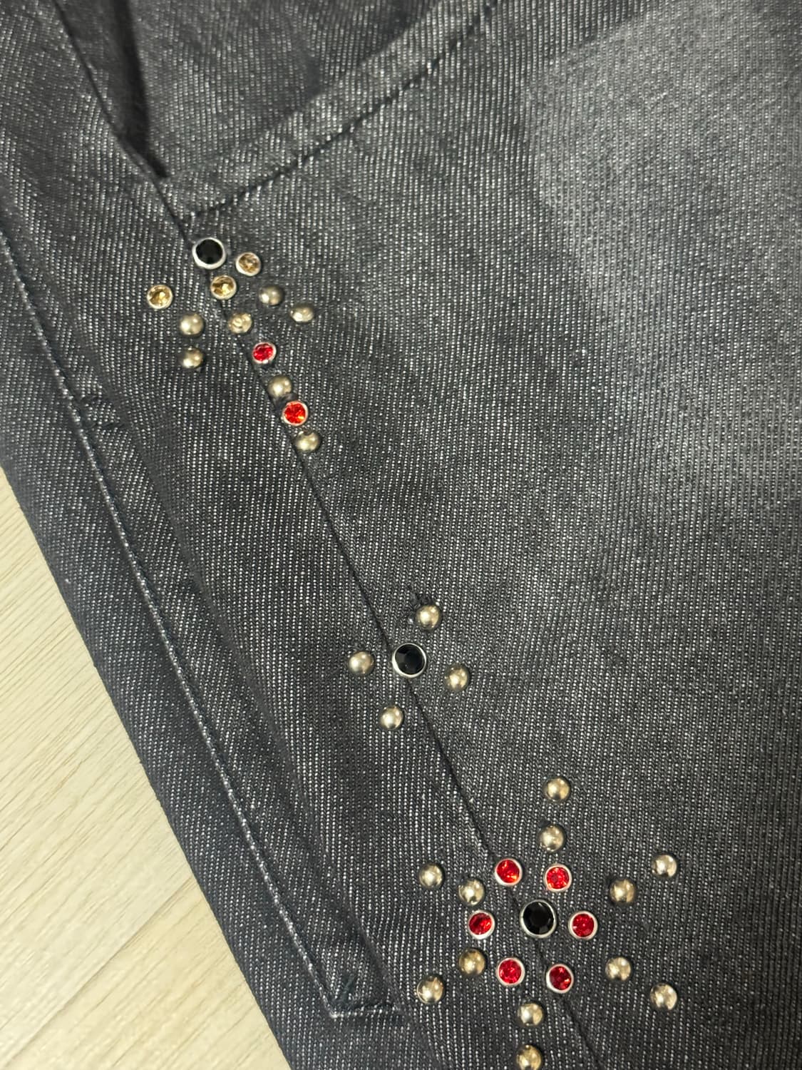 블루마블 스터드 배기 데님 팬츠 31 (나혼산 키 착용) 상품이미지6