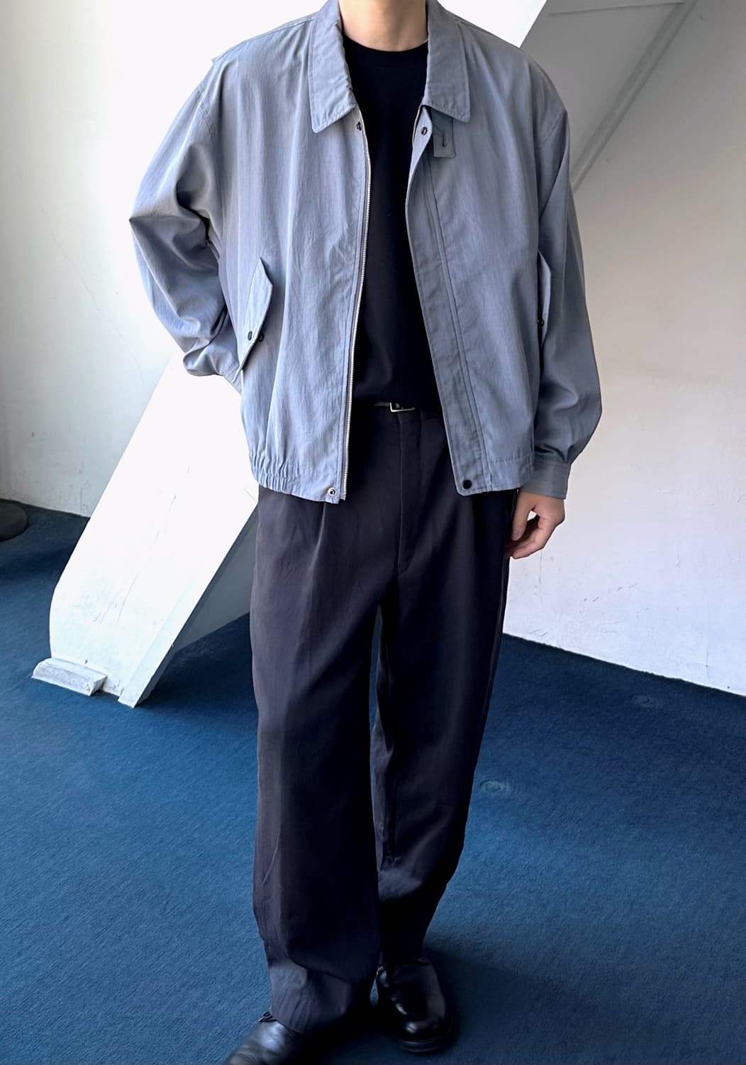 JPN made light poly design blouson 상품이미지8
