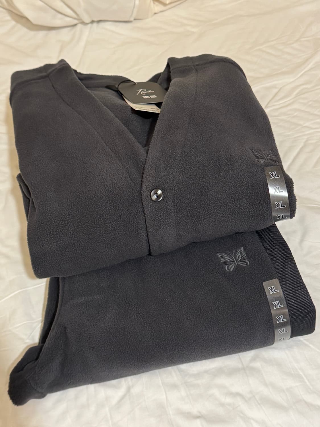 XL) 유니클로 니들스 플리스 셋업 그레이 상품이미지1