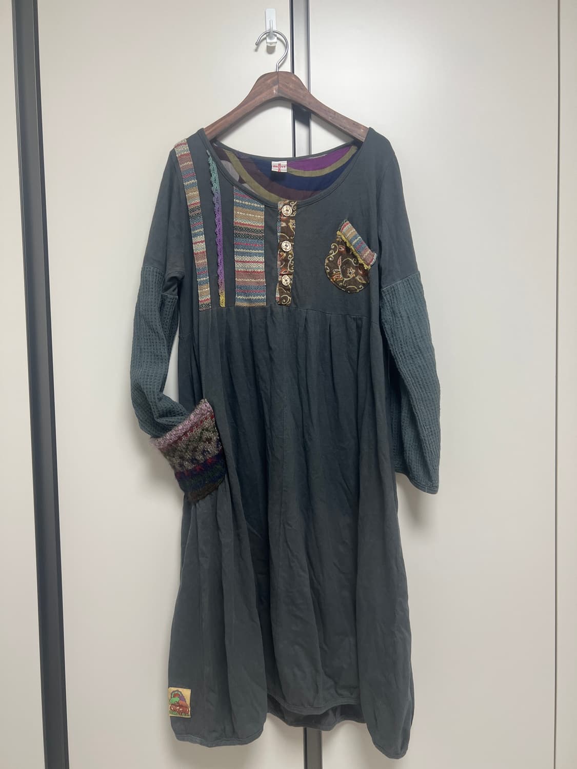 에스닉 패치워크 보헤미안 원피스 상품이미지1