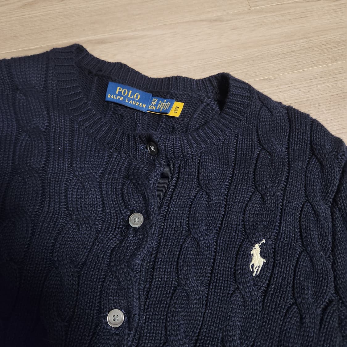 폴로 랄프로렌 네이비 꽈배기 가디건 상품이미지1