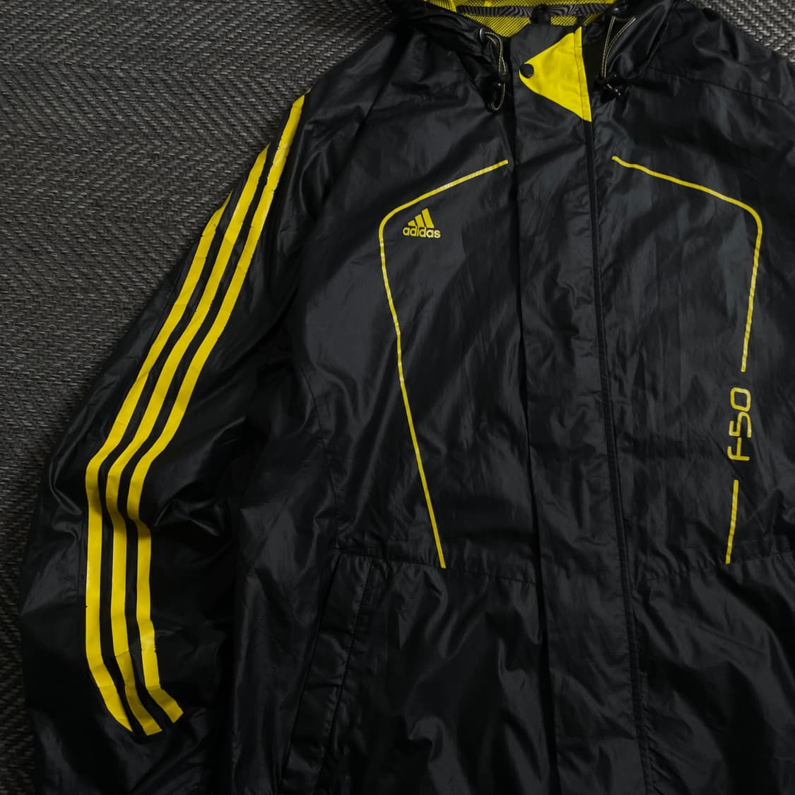 아디다스 F50 블랙 옐로우 우븐 바람막이o 4178 상품이미지2