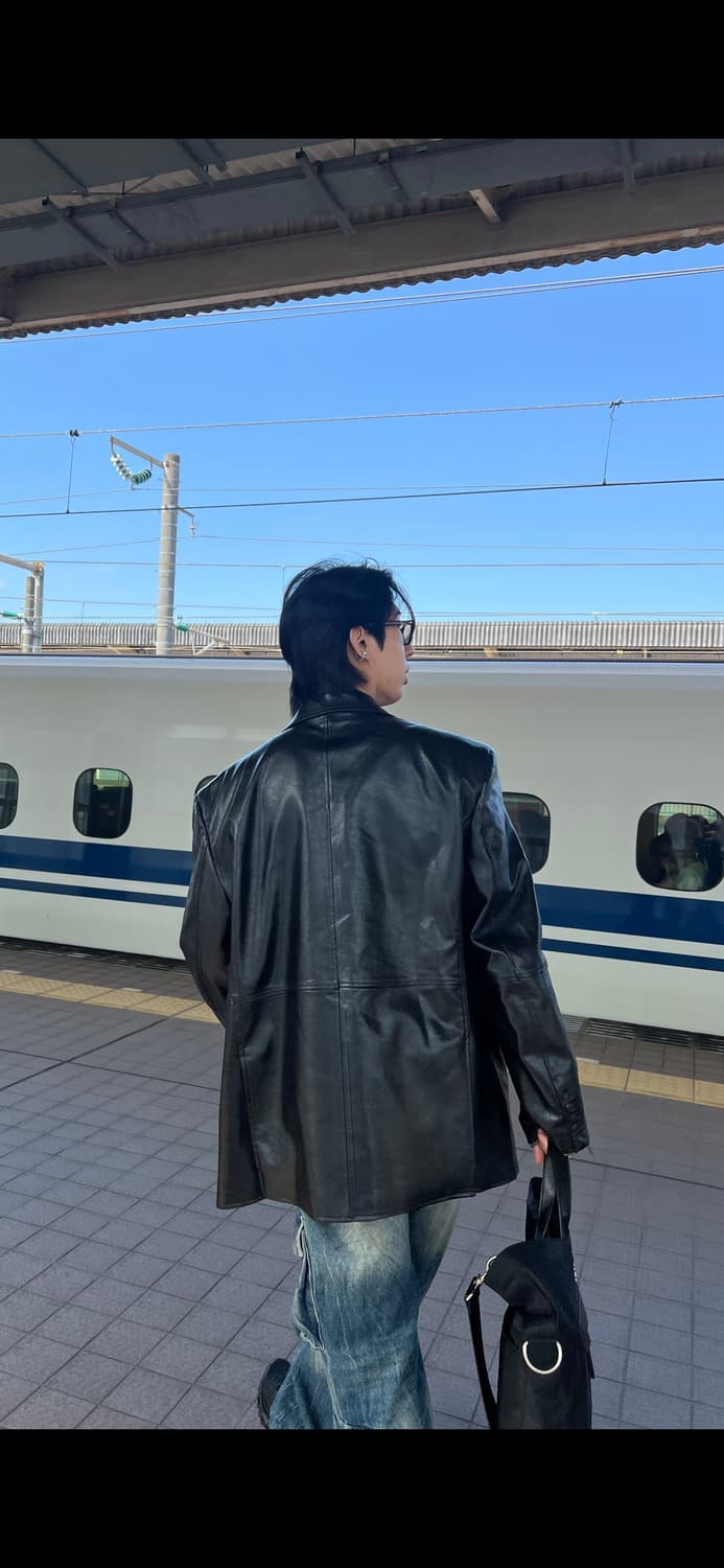 Coor 페이크 레더 자켓  상품이미지5