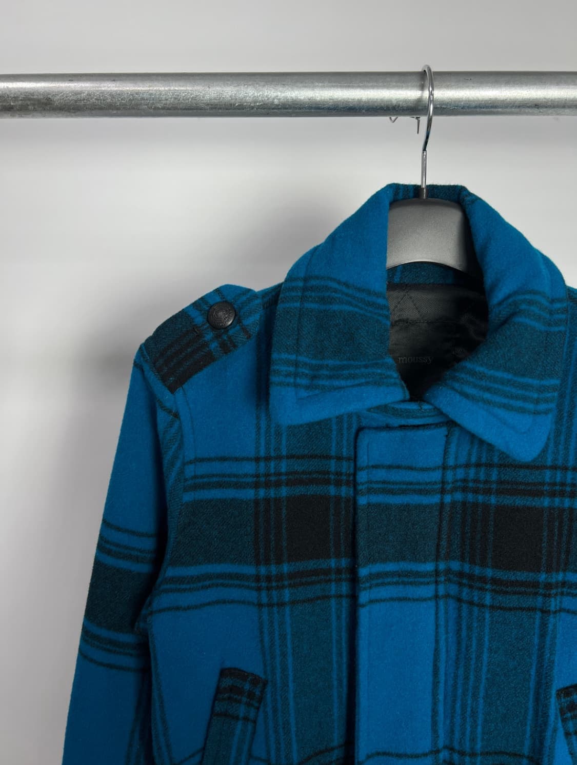 moussy 블루체크 자켓 상품이미지2