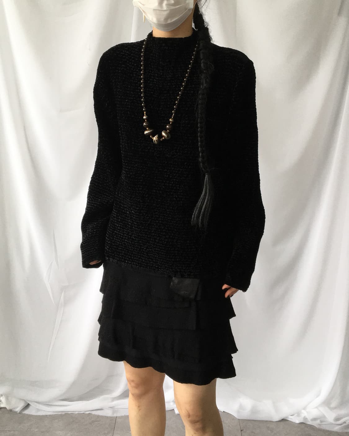 Pleats high neck sleeve 상품이미지6