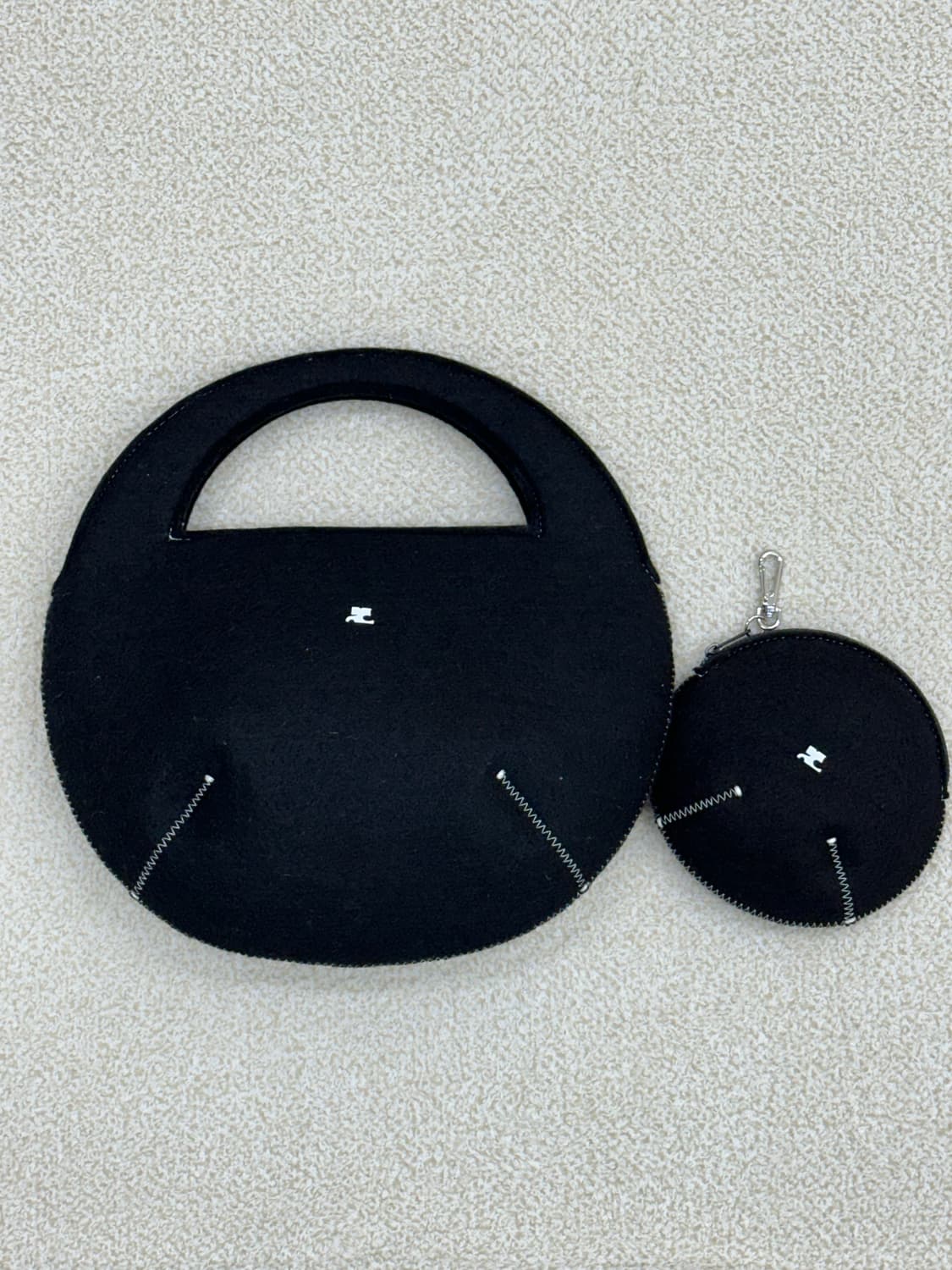 꾸레쥬 펠트 토트백+파우치 세트 상품이미지1