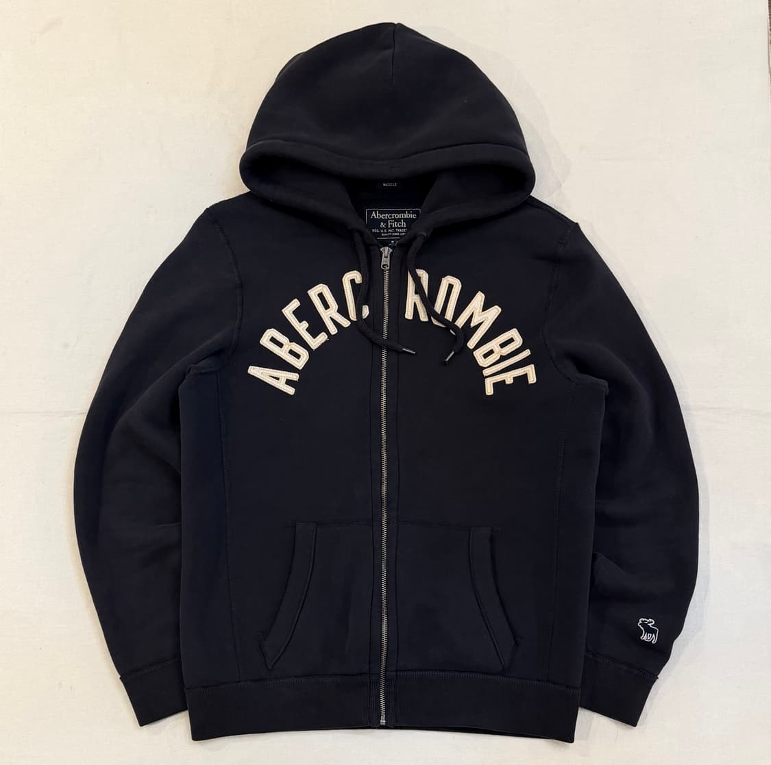 *희귀* 아베크롬비 아치로고 후드집업 네이비 상품이미지1