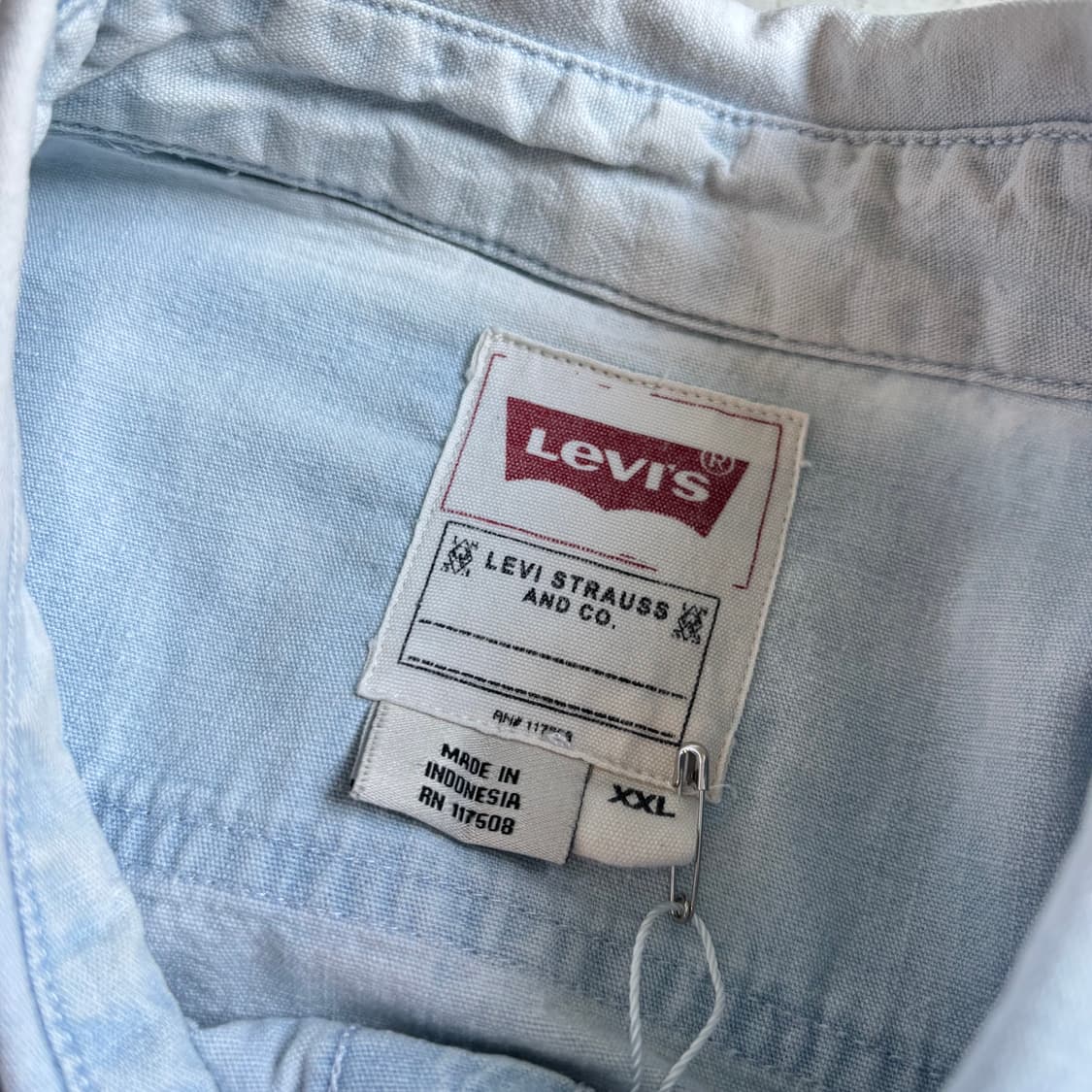 리바이스 빈티지 웨스턴 데님셔츠 2XL 상품이미지6
