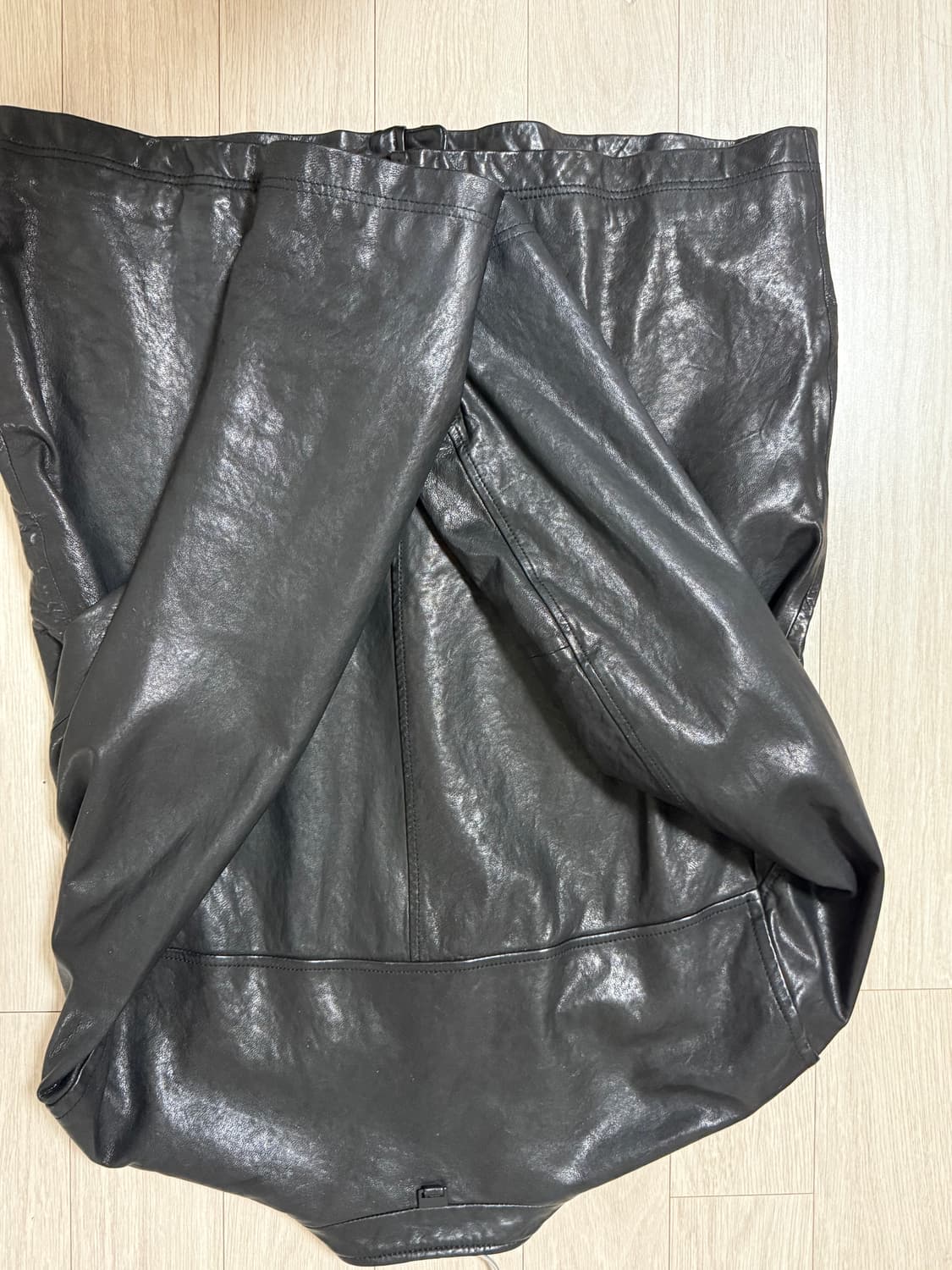 SIEG 블랙 레더 자켓 상품이미지3