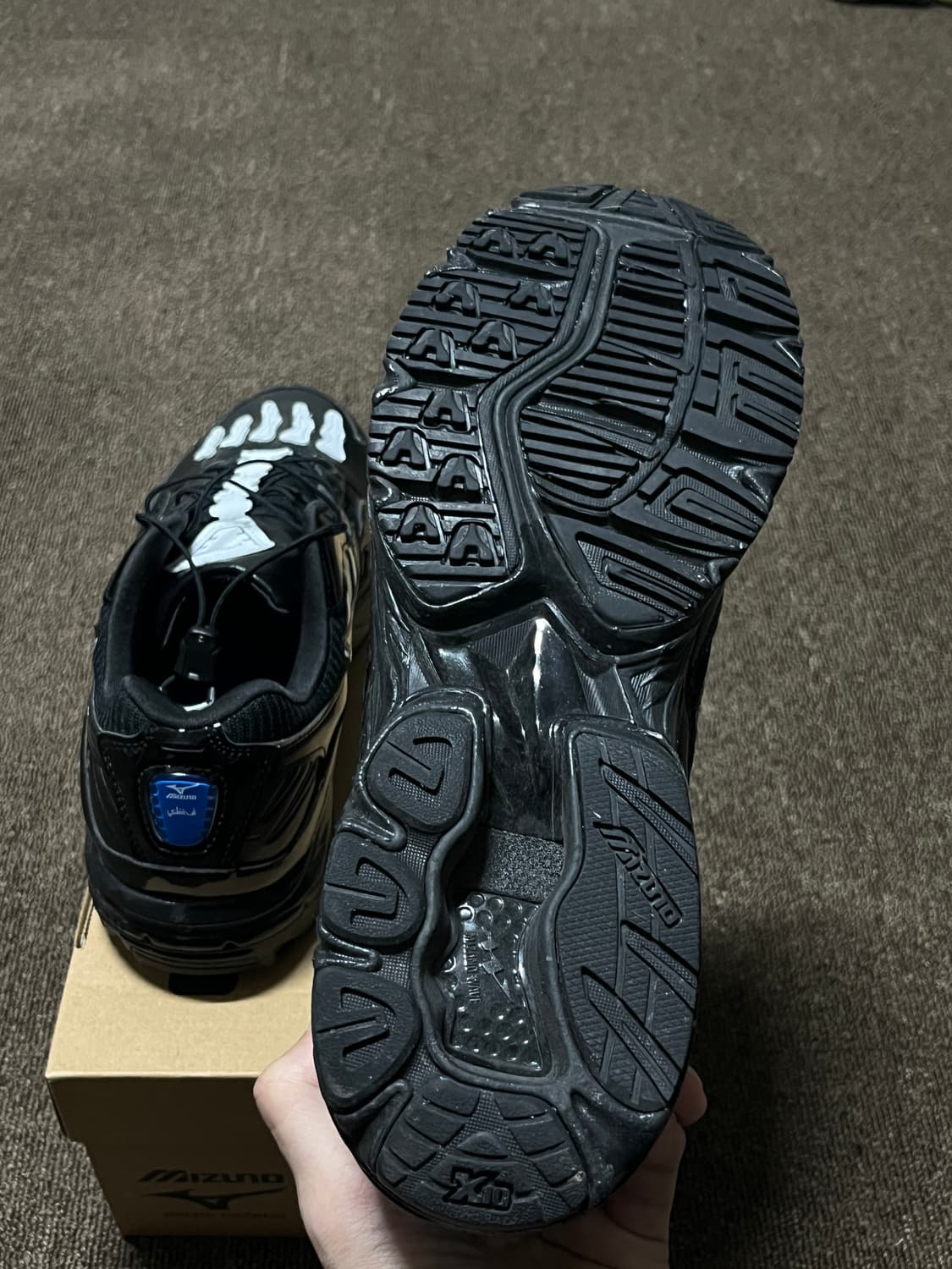 미즈노 웨이브 라이더 10 SBTG 포그 타이거즈 아이 데저트 팜 상품이미지6