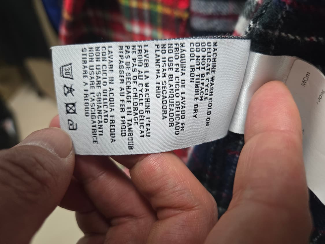 R13 믹스 체크 셔츠 남방 medium 상품이미지5