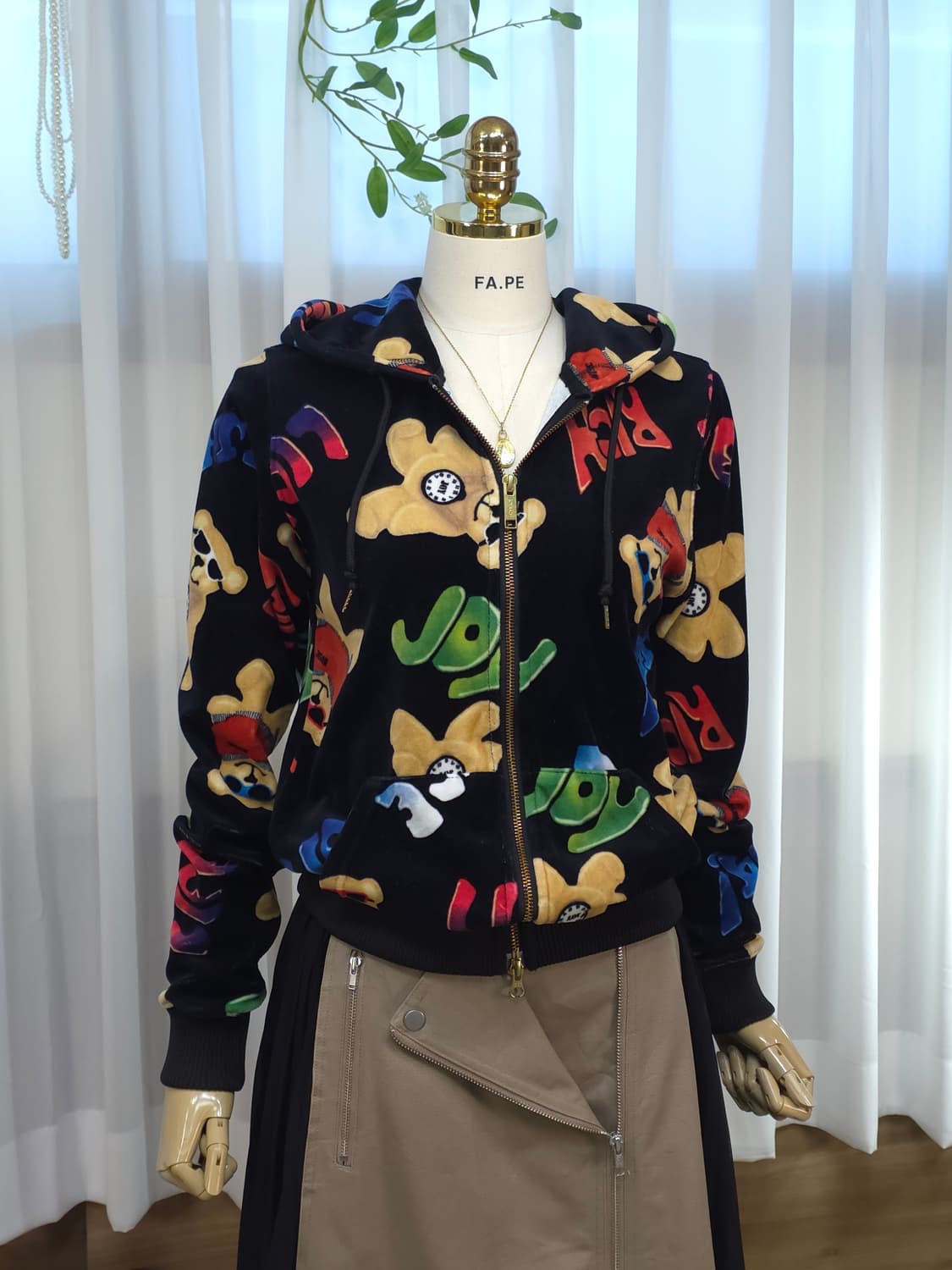 조이리치 벨벗 후드집업 상품이미지2