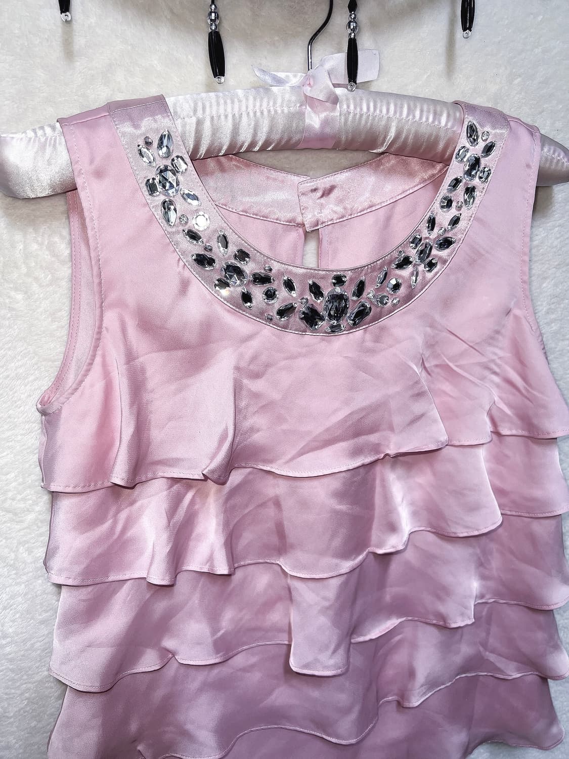 핑키앤다이안 히메갸루 로맨틱 비즈큐빅 쉬폰프릴 로걀탑 나시 헤이세이 핀터 상품이미지2