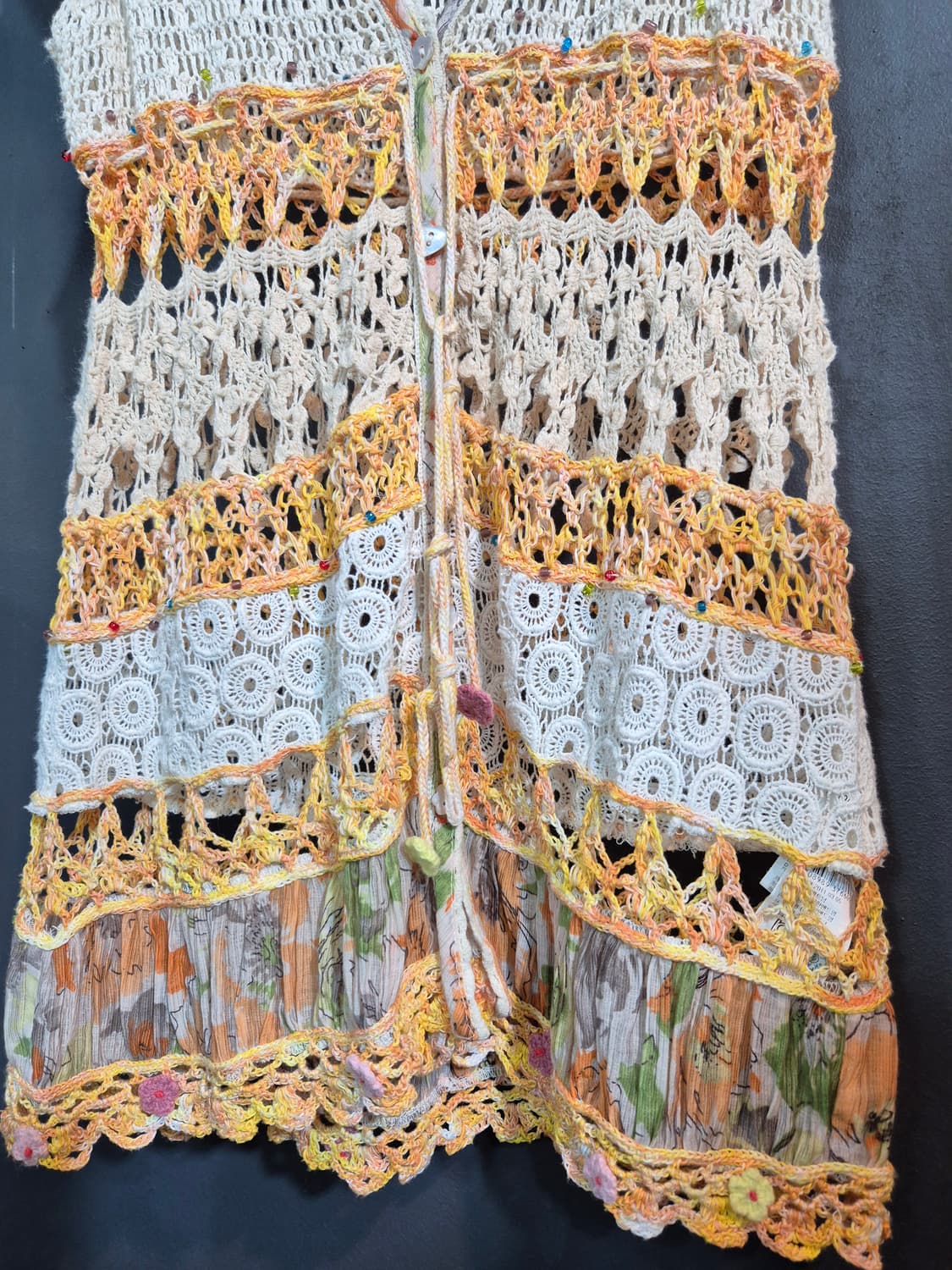 써스데이아일랜드 크로쉐 조끼 S 상품이미지5