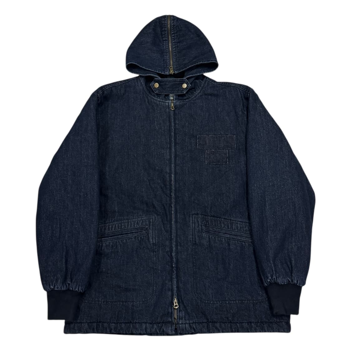 HOUSTON 휴스턴 데님 누빔 후드 자켓 XL 상품이미지1