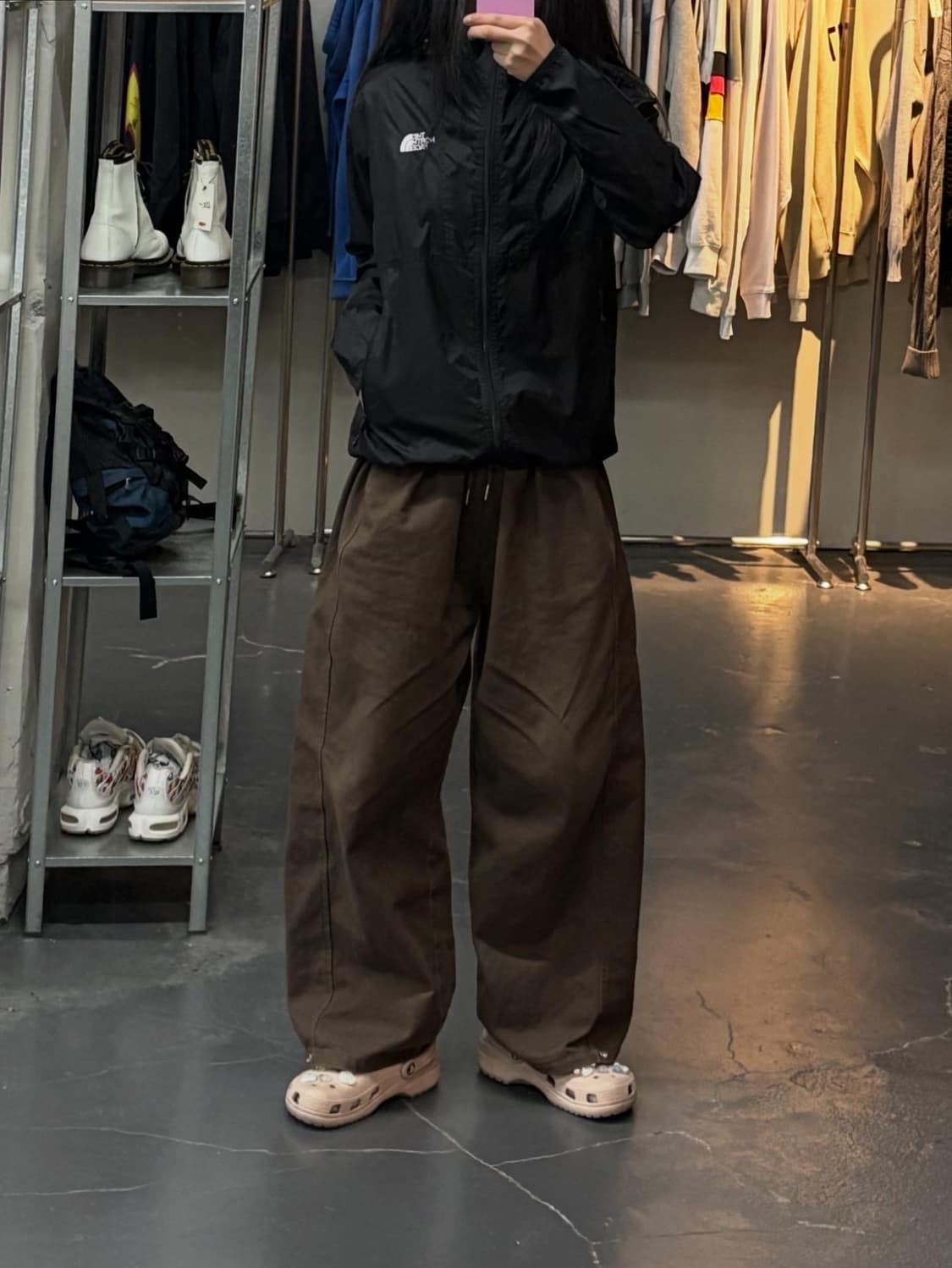 노스페이스 블랙 후드 바람막이 A2886 상품이미지1