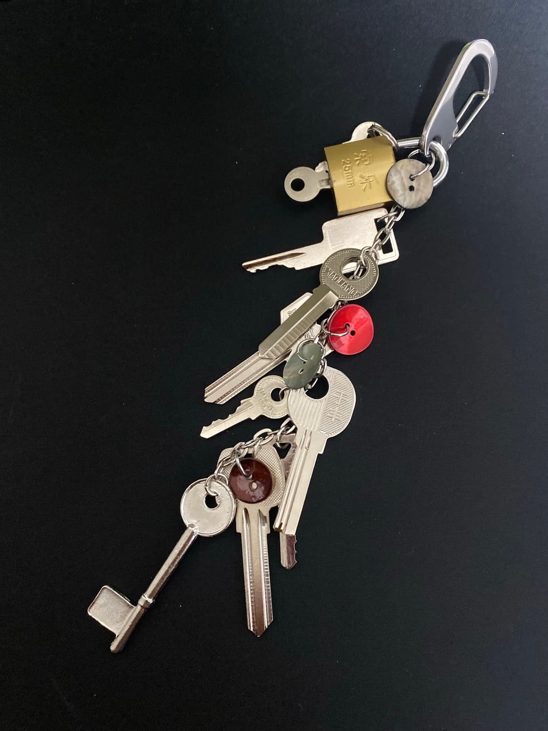 빈티지 키 & 브라스 자물쇠 메탈 키링 상품이미지1