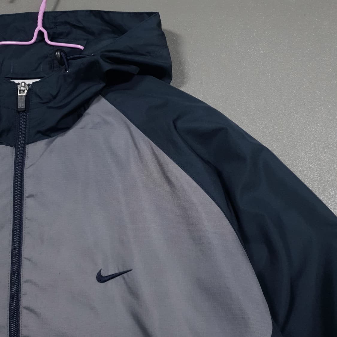 실측 XL) 나이키 00s 올드스툴 배색 스우시 후드 바람막이 자켓 윈드 상품이미지2