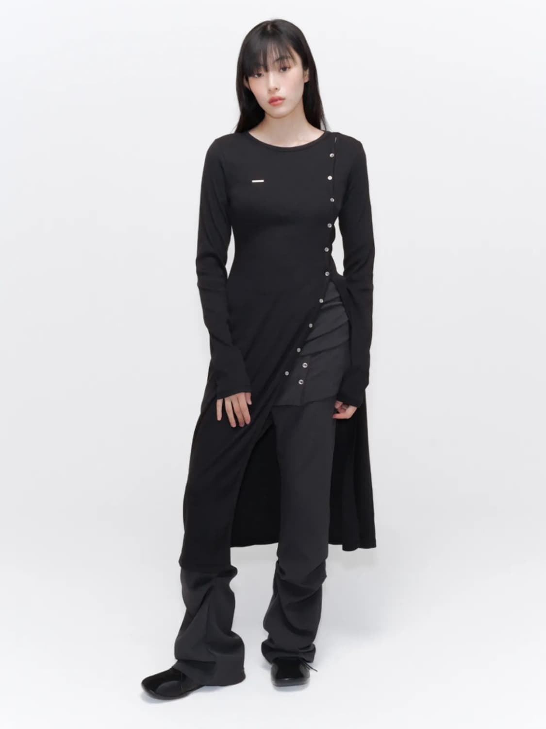 미세키서울 롱 레이어드 가디건 원피스 상품이미지2