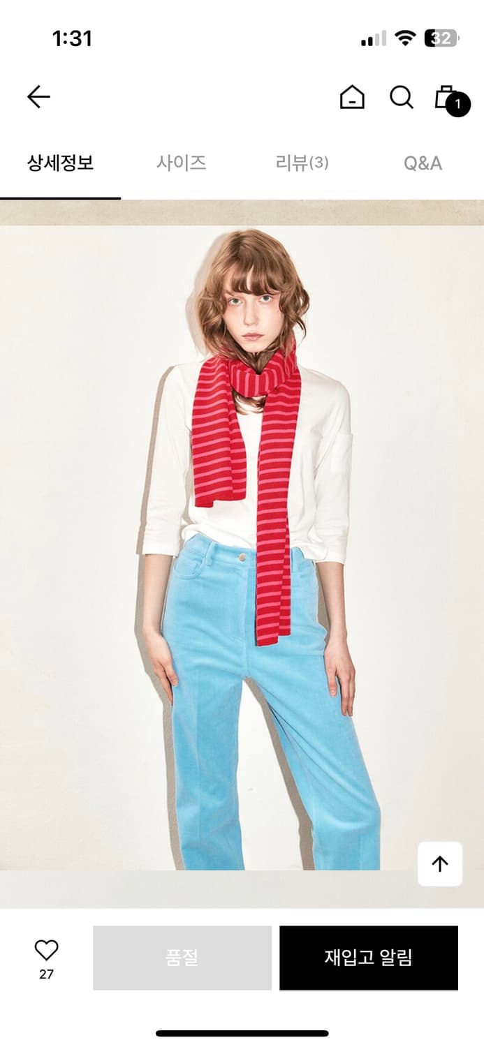 포니테일 코듀로이 팬츠 s 상품이미지2