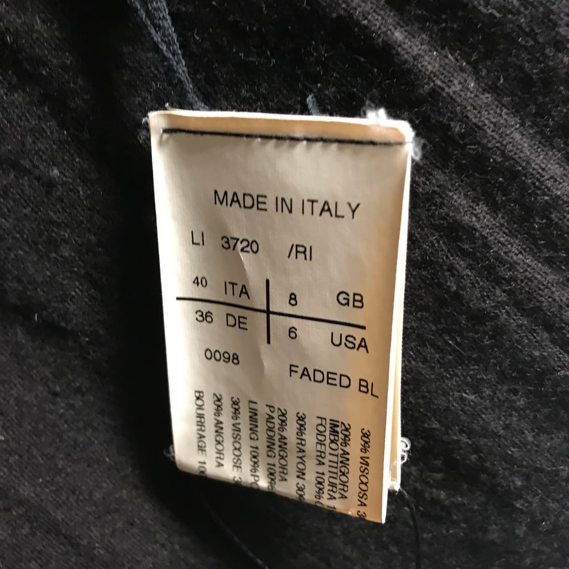 릭오웬스 퀄팅 코트 블랙 40(W) 상품이미지6