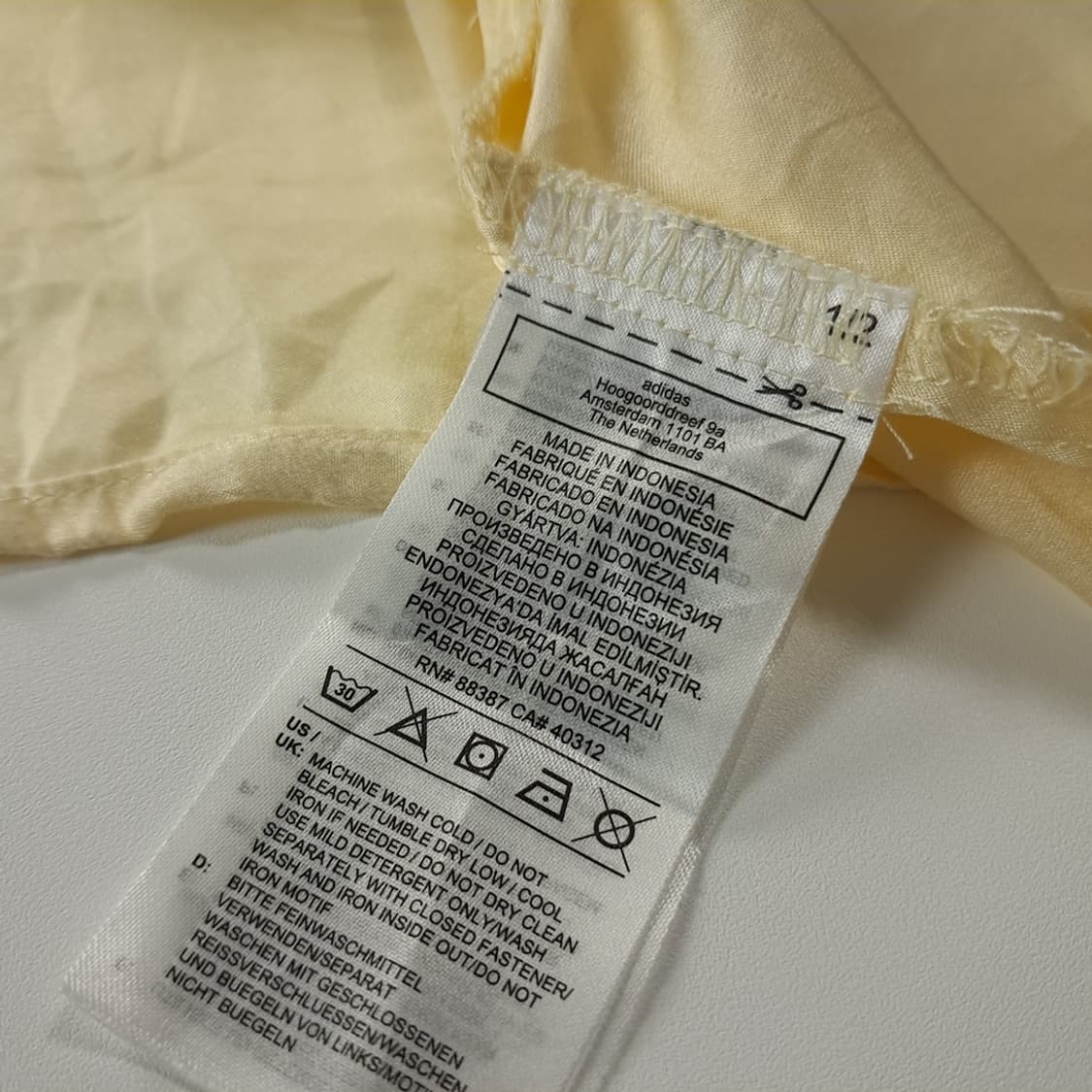 CK374 XL 아디다스 00s 오리지널 옐로우레몬 셔츠 남방 상품이미지6