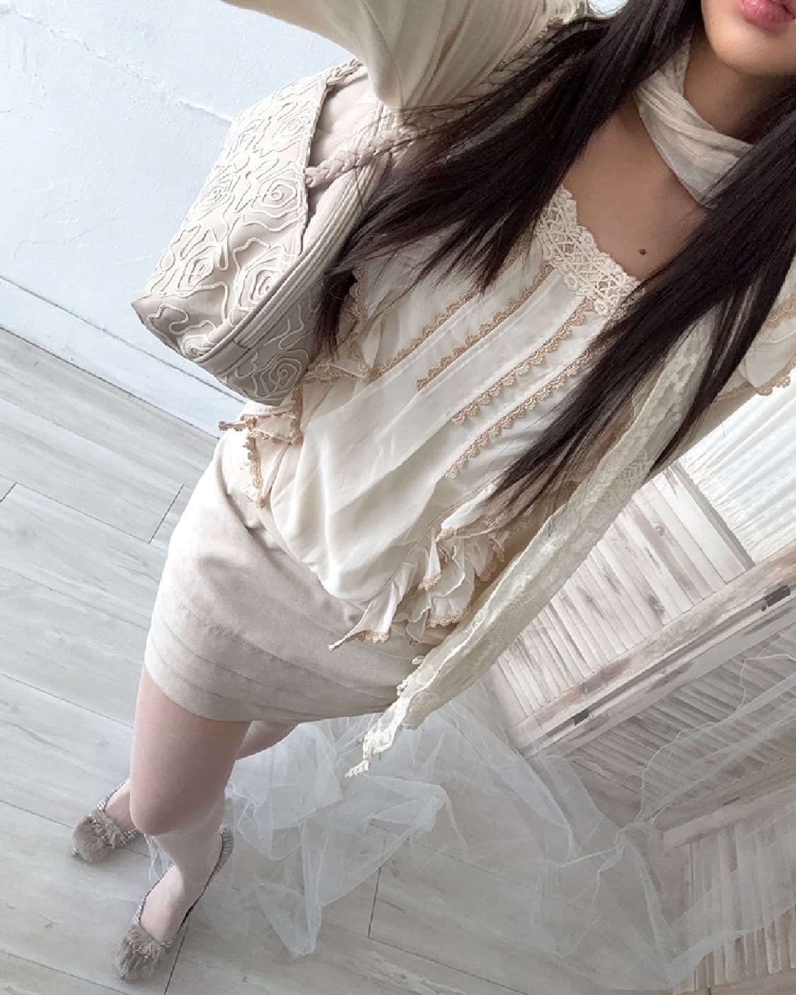 Muted Beige Suede Mini Skirt 상품이미지3