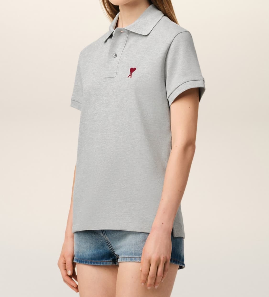 (새상품) 아미 스몰하트로고 반팔 카라티 상품이미지8