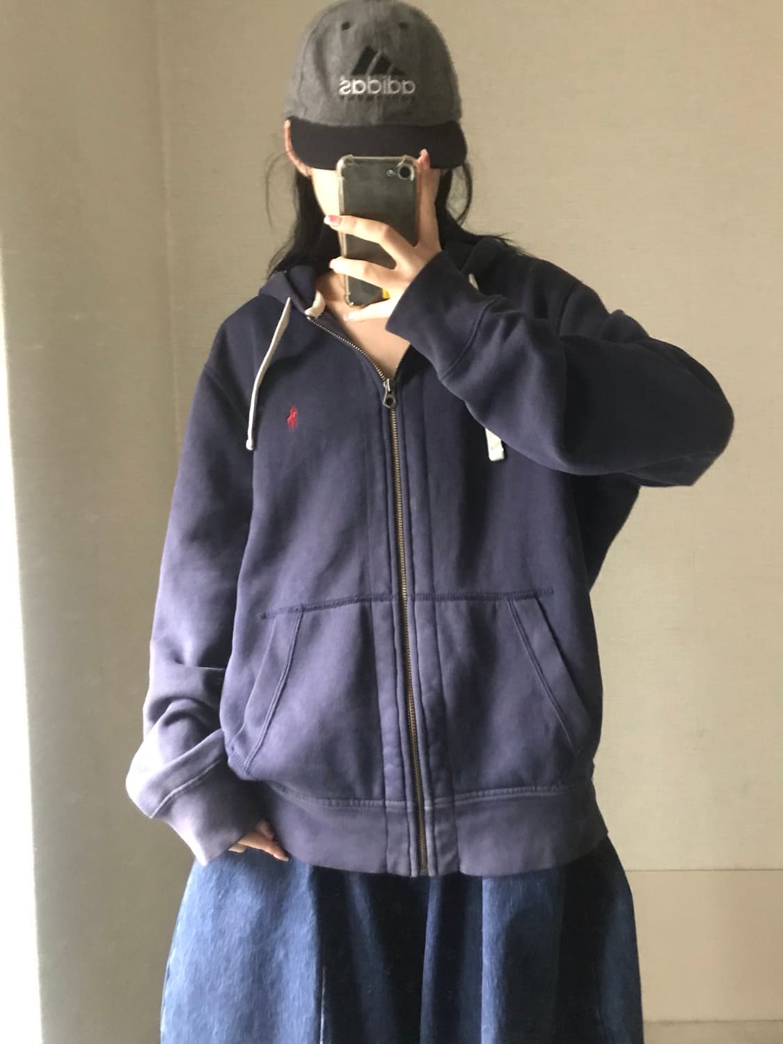 폴로 네이비 후드집업 상품이미지1