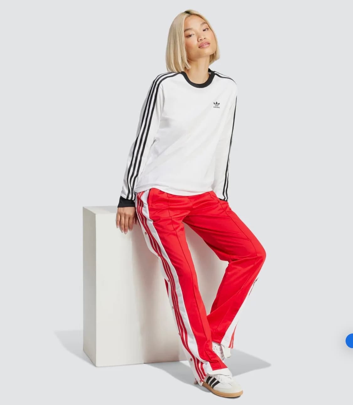 아디다스 3S 레귤러 긴팔 티 -화이트 상품이미지3