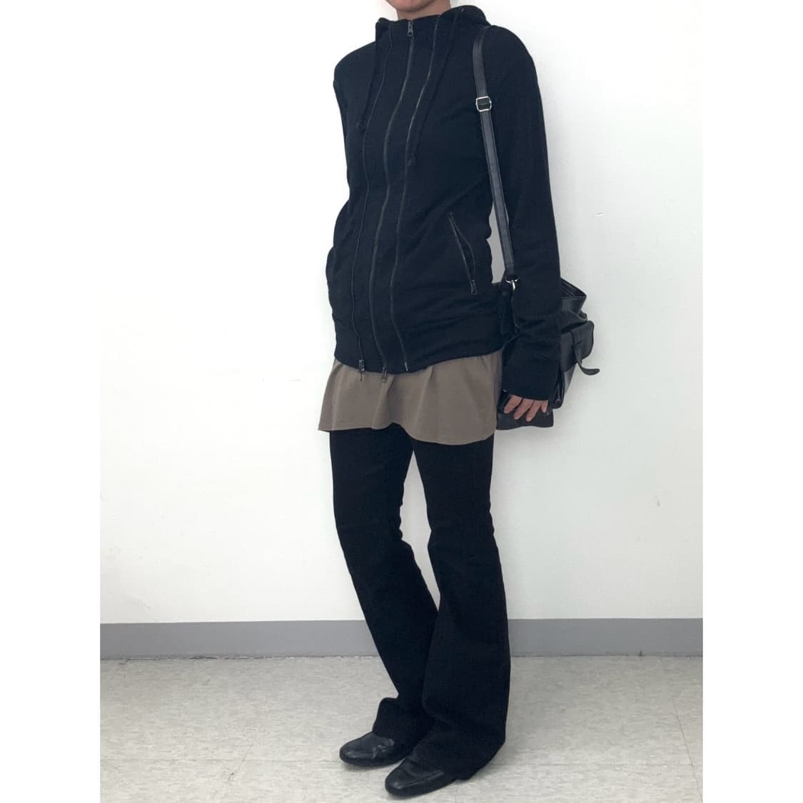 빈티지 투웨이 블랙 후드집업 상품이미지3