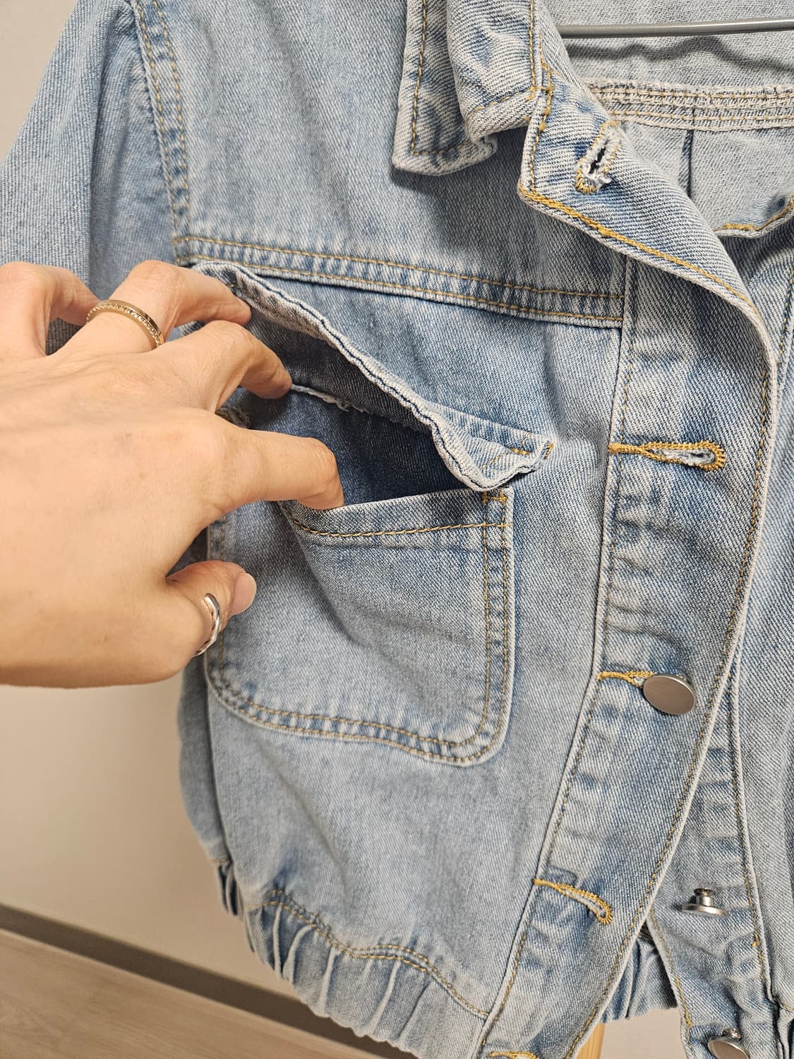 L'ECCOVE 헬싱키 데님 반팔 자켓 상품이미지3