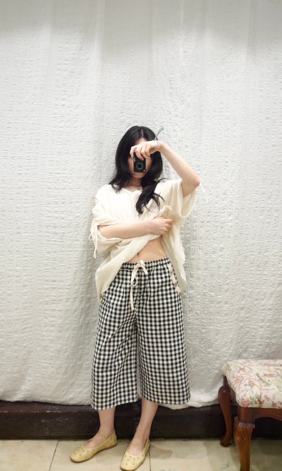 lace buttons half pants 상품이미지2