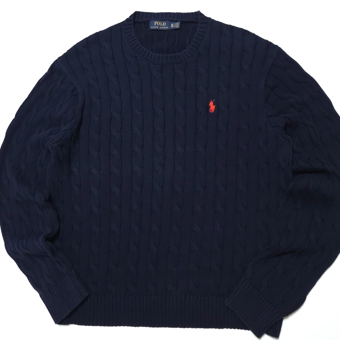 폴로 랄프로렌 케이블 꽈배기 니트 스웨터 네이비 상품이미지2