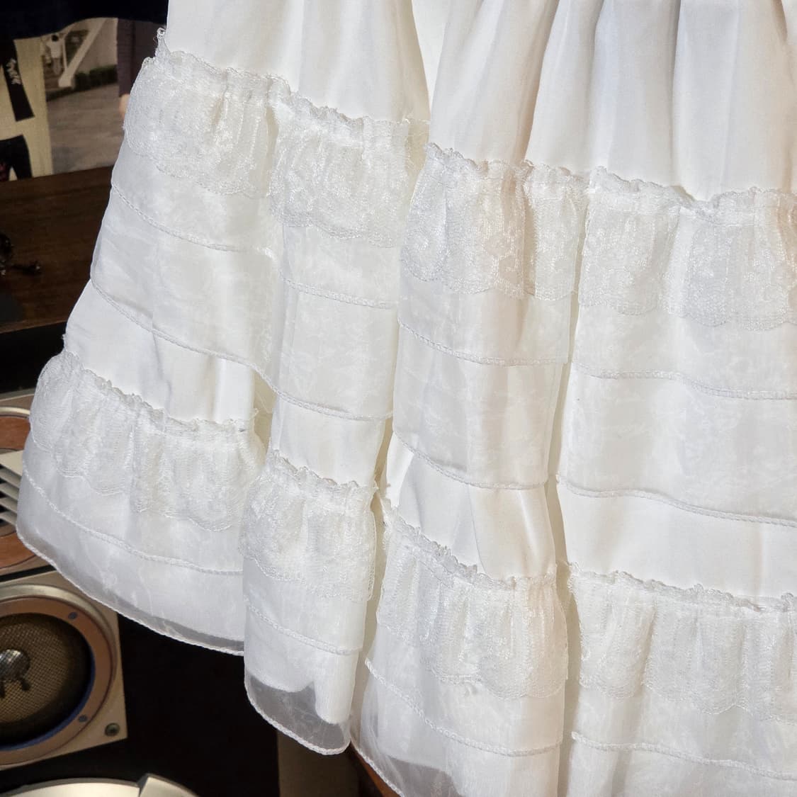 빈티지 화이트 캉캉 숏스커트 상품이미지4